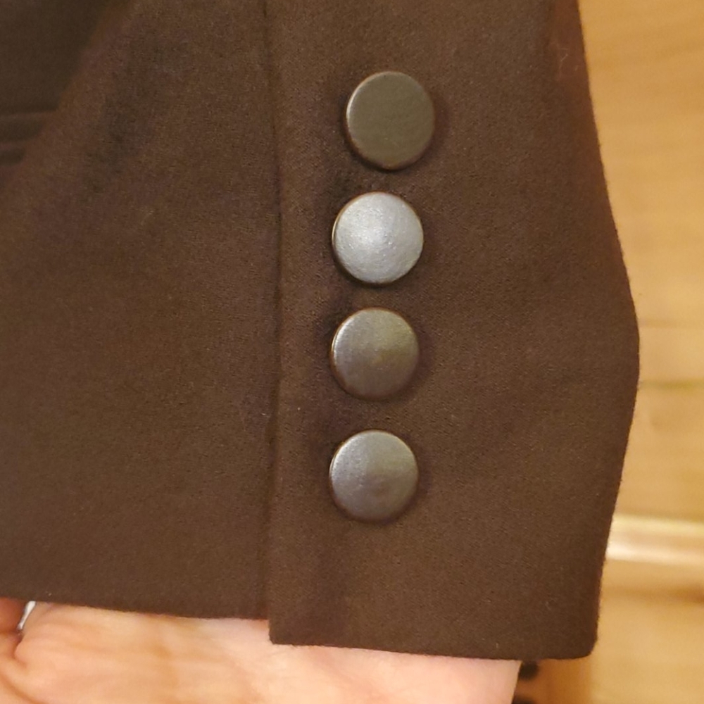 NEW Talbots Petites Brown Wool Military Jacket - Picture 9 of 12